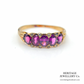 Antique Garnet and Diamond 5-Stone Ring (15ct; c.1860)