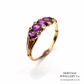 Antique Garnet and Diamond 5-Stone Ring (15ct; c.1860)