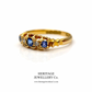 Victorian Sapphire and Diamond 5-stone Ring