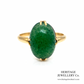 Antique Cabochon Chrysoprase Ring (18ct gold)