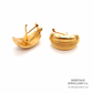Vintage Gold Hoop / Half Shell Earrings (18ct gold)