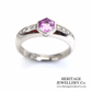 Pink Sapphire & Diamond Ring