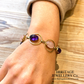 Vintage Gold, Amethyst and Rose Quartz Bracelet