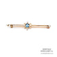 Fine Edwardian Aquamarine & Pearl Brooch (9ct Gold)