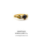 Antique Garnet and Split Pearl Ring