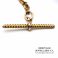 Antique Gold Albertina with T-Bar