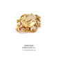 Large Gold & Oval Citrine Brooch