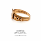 Rare Antique Gold Mizpah Shield Ring (c. 1901; 9ct gold)