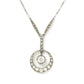 Art Deco Diamond Crescent Pendant Necklace