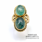 Edwardian Double Cabochon Emerald Ring
