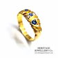 Victorian Sapphire and Diamond Gypsy Ring (c.1896)