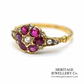RESERVED - Antique Ruby Diamond Cluster Ring