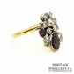 Georgian Garnet and Diamond Duchesse Ring