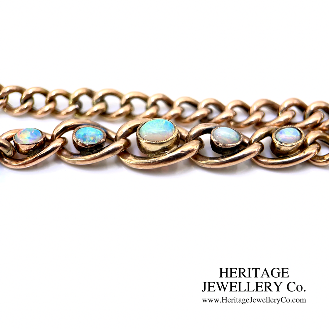 Antique Opal Curb Bracelet