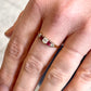 Antique Ruby and Diamond Half-Hoop Ring