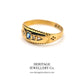 Antique Sapphire and Diamond Gypsy Ring (c. 1899)