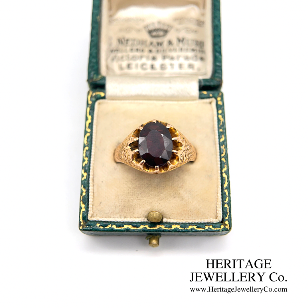 Antique Garnet Single Stone Ring