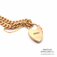 Antique Gold Curb Bracelet with Heart Padlock (12.7g 9ct gold)