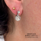 French Diamond Drop Dormeuse Earrings