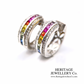 Sapphire and Diamond Earrings (14ct white gold)