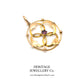 Antique Gold & Amethyst Pendant - Art Nouveau
