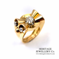 French Diamond Odeonesque Retro Ring