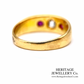 RESERVED - Antique Ruby and Diamond Gypsy Ring
