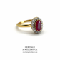 Antique Ruby and Diamond Cluster Ring