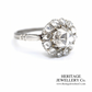 French Rose Cut Diamond Cluster Ring