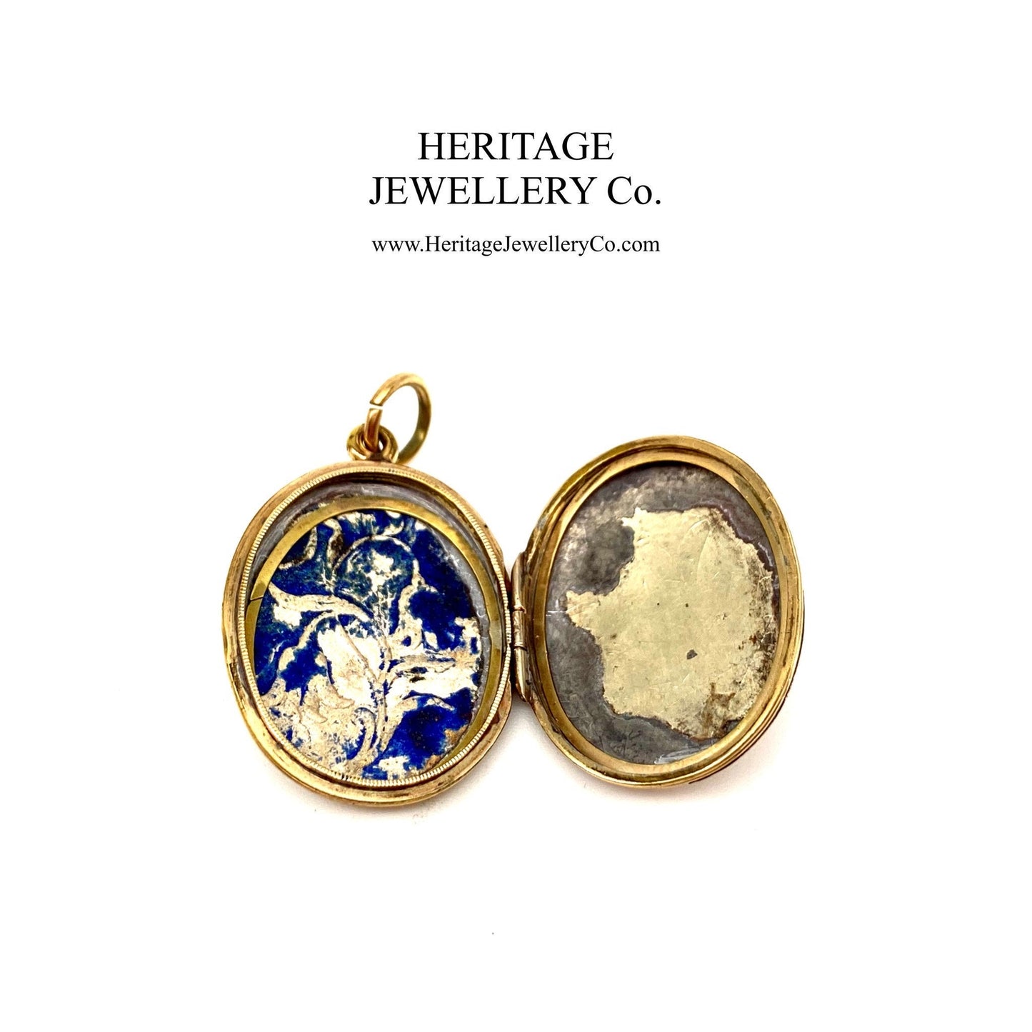 Victorian Gold Locket with Enamel