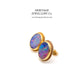 Vintage Black Opal Stud Earrings