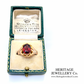 RESERVED - Antique Garnet Ring
