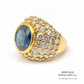 Vintage French Sapphire & Diamond Bombe Ring