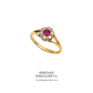 Vintage Ruby and Diamond Daisy Ring