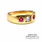RESERVED - Antique Ruby and Diamond Gypsy Ring