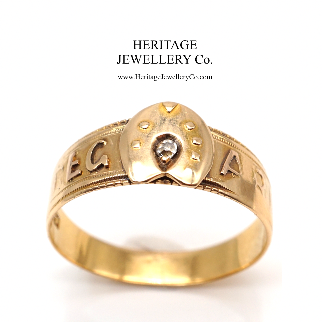 Antique Victorian Diamond Regard Ring (18ct gold; c. 1885)