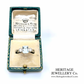RESERVED - Aquamarine & Diamond Ring (Platinum)