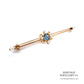 Fine Edwardian Aquamarine & Pearl Brooch (9ct Gold)