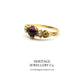 Antique Garnet and Split Pearl Ring