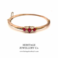 Antique Gold Bangle Bracelet set with Tourmaline (c. 1890-1900)