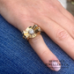 French Diamond Odeonesque Retro Ring
