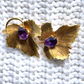Amethyst Leaf Brooch 18ct
