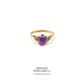 Vintage Cabochon Amethyst and Diamond Ring