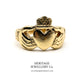 Heavy Vintage Gold Claddagh Ring