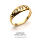 Edwardian 3-Stone Diamond Gypsy Ring (c. 1902)