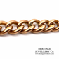 Antique Curb Chain Bracelet with T-Bar and Medallion