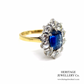 Fine Sapphire and Diamond Cluster Ring