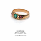 Antique Emerald and Ruby Gypsy Ring