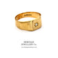 Engraved Diamond Gypsy Ring