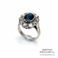 Saphire & Diamond Cluster Ring